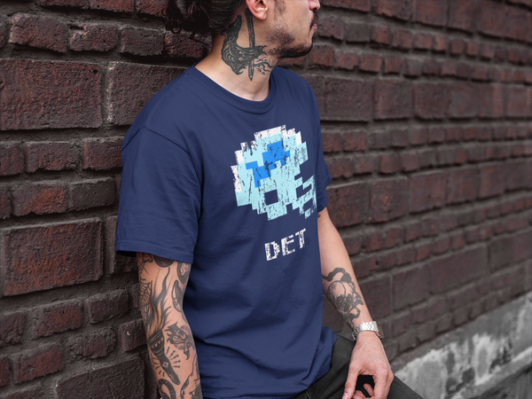 Detroit Lions Distressed Tecmo Bowl – Retro Graphic T-Shirts