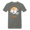Tecmo Bowl | Tennessee Volunteers Distressed Logo Color - asphalt gray