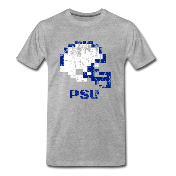 Tecmo Bowl | Penn State Distressed Logo Color - heather gray