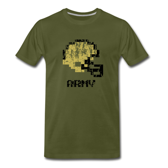 Tecmo Bowl | Army Distressed Logo Color - olive green