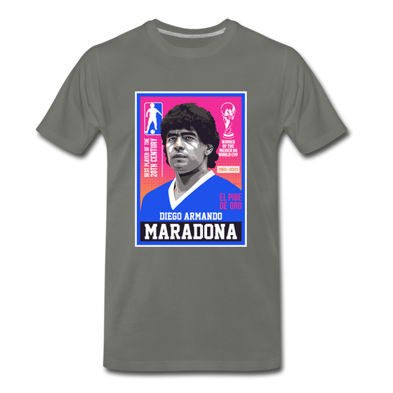 Legend T-Shirt | Diego Armando Maradona - asphalt gray