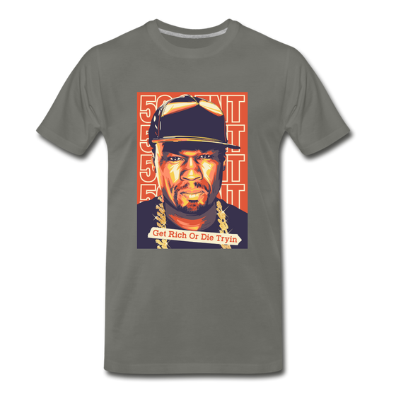 Legend T-Shirt | 50 Cent Get Rich Or Die Tryin - asphalt gray