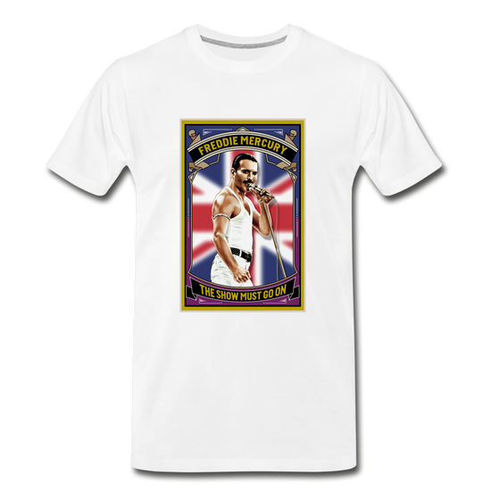 Legend T-Shirt | Freddie Mercury The Show Must Go On - white