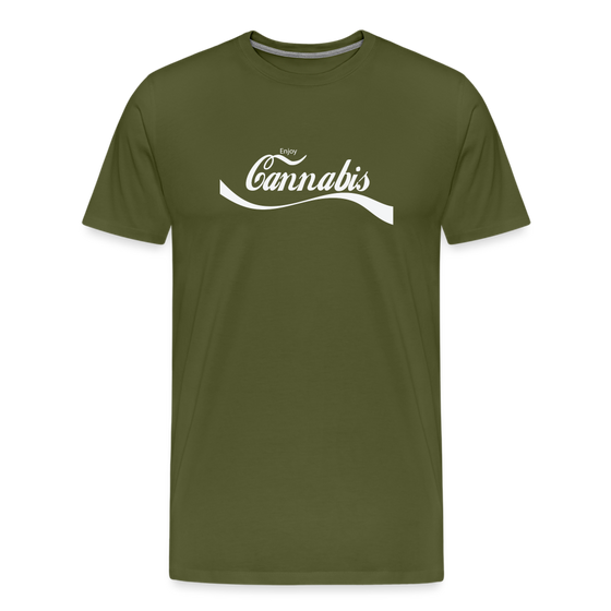 Enjoy Cannabis - White - olive green