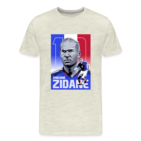 Legend T-Shirt | Zinedine Zidane - heather oatmeal