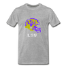 Tecmo Bowl | LSU Distressed Logo - heather gray