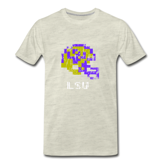 Tecmo Bowl | LSU Distressed Logo - heather oatmeal