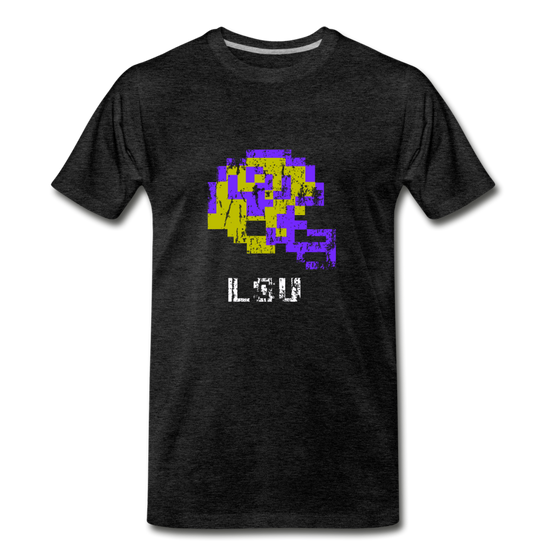Tecmo Bowl | LSU Distressed Logo - charcoal gray