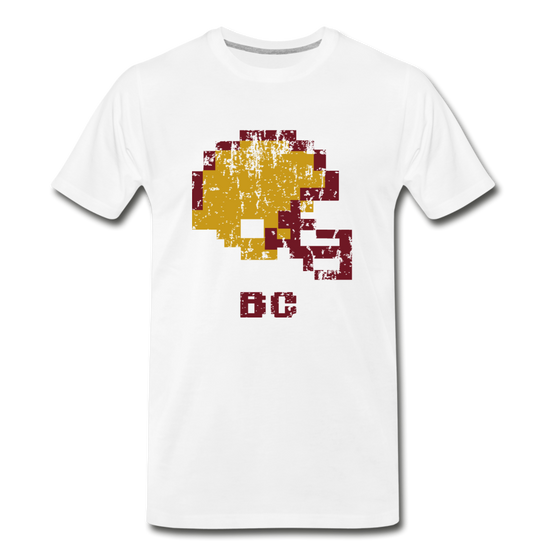 Tecmo Bowl | Boston College Distressed Logo Color - white