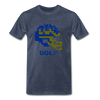 Tecmo Bowl | UCLA Distressed Logo Color - heather blue