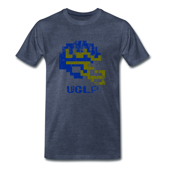 Tecmo Bowl | UCLA Distressed Logo Color - heather blue