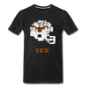 Tecmo Bowl | Texas Distressed Logo Color - black