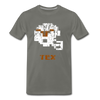 Tecmo Bowl | Texas Distressed Logo Color - asphalt gray