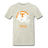 Tecmo Bowl | Tennessee Volunteers Distressed Logo Color - heather oatmeal