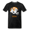 Tecmo Bowl | Tennessee Volunteers Distressed Logo Color - charcoal gray