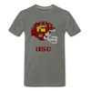 Tecmo Bowl | USC Distressed Logo Color - asphalt gray