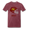 Tecmo Bowl | USC Distressed Logo Color - heather burgundy