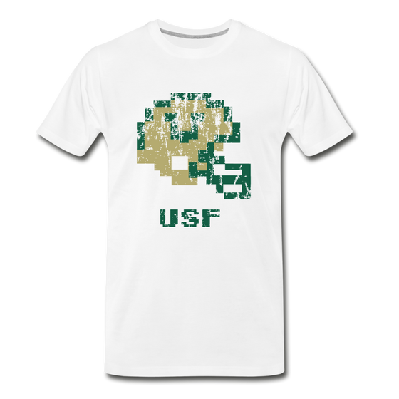 Tecmo Bowl | USF Distressed Logo Color - white