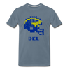 Tecmo Bowl | Delaware Distressed Logo Color - steel blue