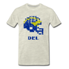 Tecmo Bowl | Delaware Distressed Logo Color - heather oatmeal