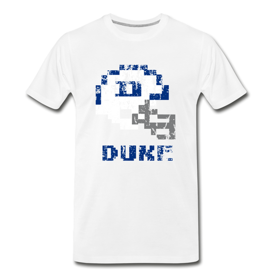 Tecmo Bowl | Duke Distressed Logo Color - white