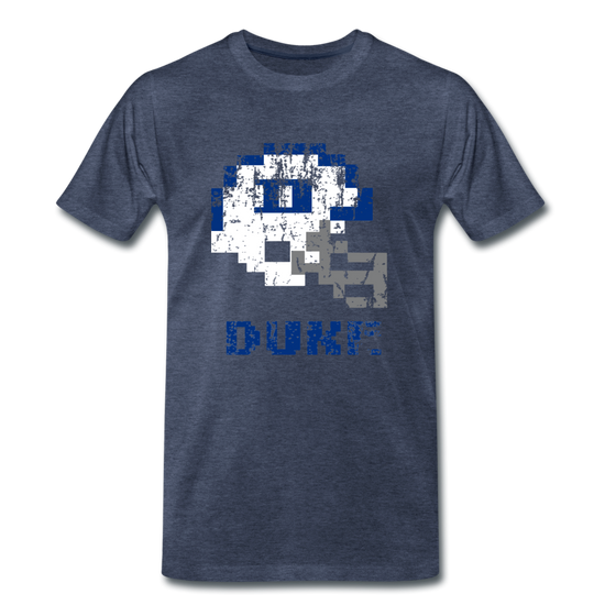Tecmo Bowl | Duke Distressed Logo Color - heather blue