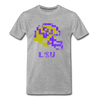 Tecmo Bowl | LSU Distressed Logo Color - heather gray