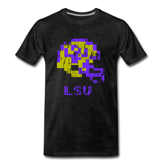 Tecmo Bowl | LSU Distressed Logo Color - charcoal gray