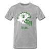 Tecmo Bowl | Tulane Distressed Logo Color - heather gray