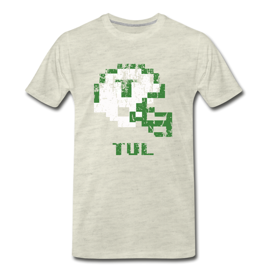 Tecmo Bowl | Tulane Distressed Logo Color - heather oatmeal