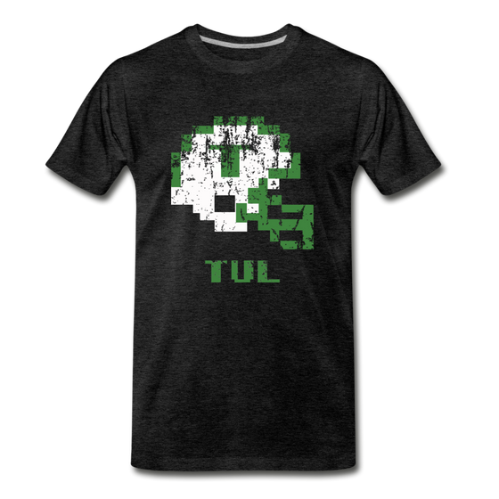 Tecmo Bowl | Tulane Distressed Logo Color - charcoal gray