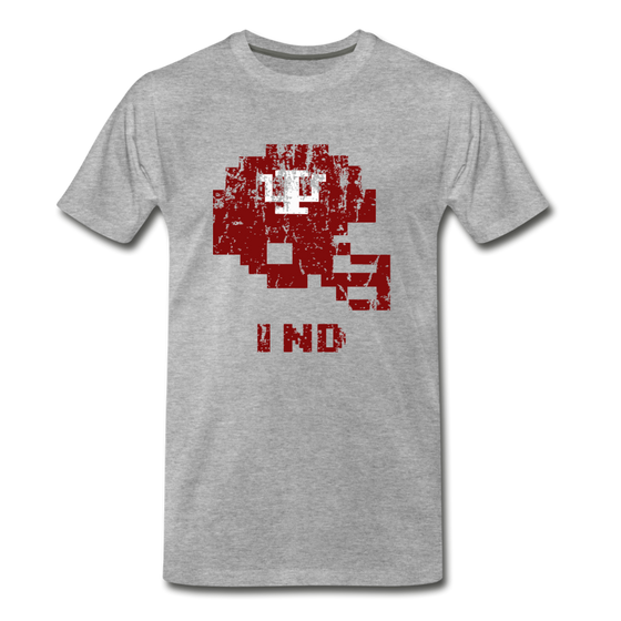 Tecmo Bowl | Indiana Distressed Logo Color - heather gray