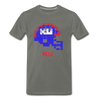 Tecmo Bowl | Kansas Distressed Logo Color - asphalt gray