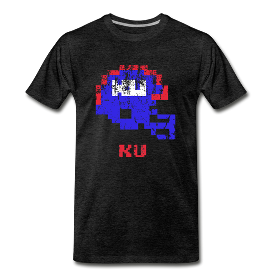 Tecmo Bowl | Kansas Distressed Logo Color - charcoal gray