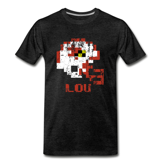 Tecmo Bowl | Louisville Distressed Logo Color - charcoal gray