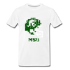 Tecmo Bowl | MSU Distressed Logo Color - white