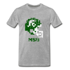Tecmo Bowl | MSU Distressed Logo Color - heather gray