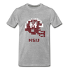 Tecmo Bowl | Mississippi State Distressed Logo Color - heather gray