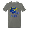 Tecmo Bowl | Michigan Distressed Logo Color - asphalt gray