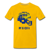Tecmo Bowl | Michigan Distressed Logo Color - sun yellow