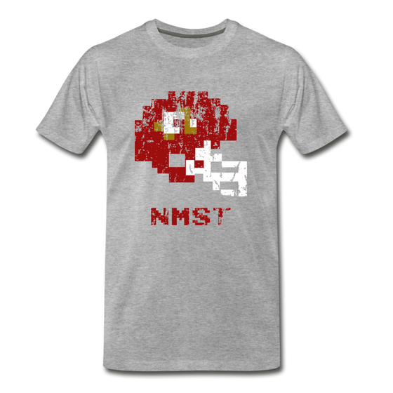 Tecmo Bowl | New Mexico State Distressed Logo Color - heather gray