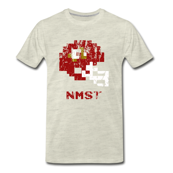 Tecmo Bowl | New Mexico State Distressed Logo Color - heather oatmeal
