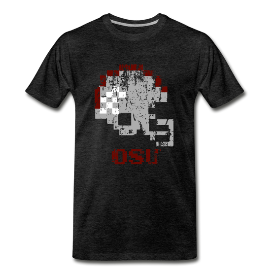 Tecmo Bowl | Ohio State Distressed Logo Color - charcoal gray