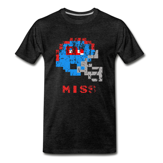 Tecmo Bowl | Ole Miss Distressed Logo Color - charcoal gray