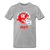 Tecmo Bowl | Rutgers Distressed Logo Color - heather gray