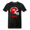 Tecmo Bowl | Rutgers Distressed Logo Color - charcoal gray