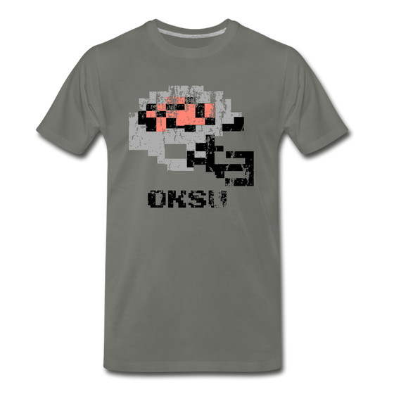 Tecmo Bowl | Oklahoma State DIstressed Logo Color - asphalt gray