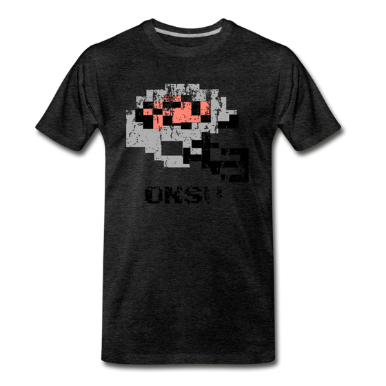 Tecmo Bowl | Oklahoma State DIstressed Logo Color - charcoal gray