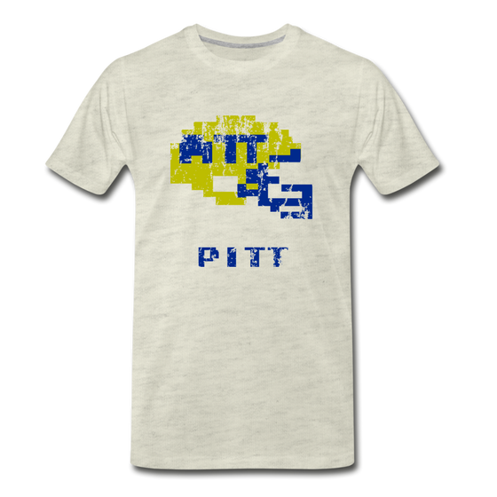 Tecmo Bowl | Pitt Distressed Logo Color - heather oatmeal