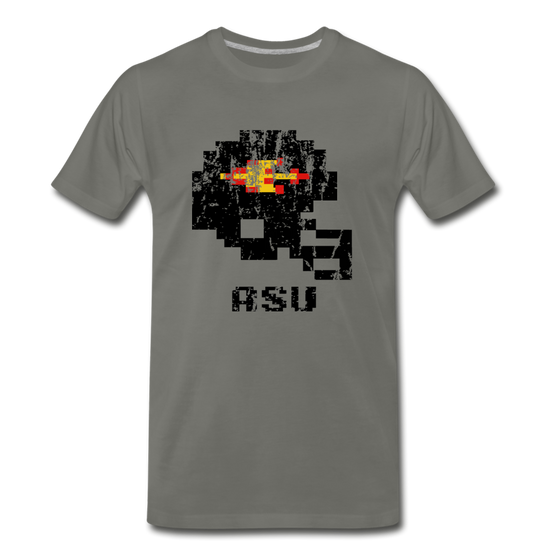 Tecmo Bowl | Arizona State Distressed Logo Color - asphalt gray